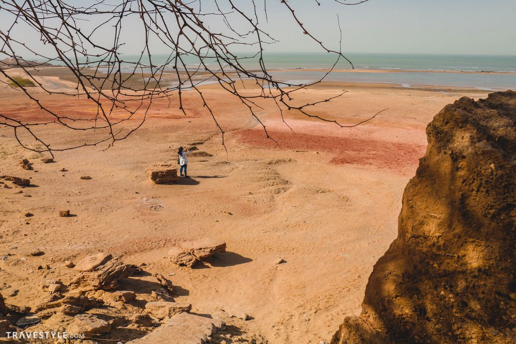Red beach at Hormuz island
