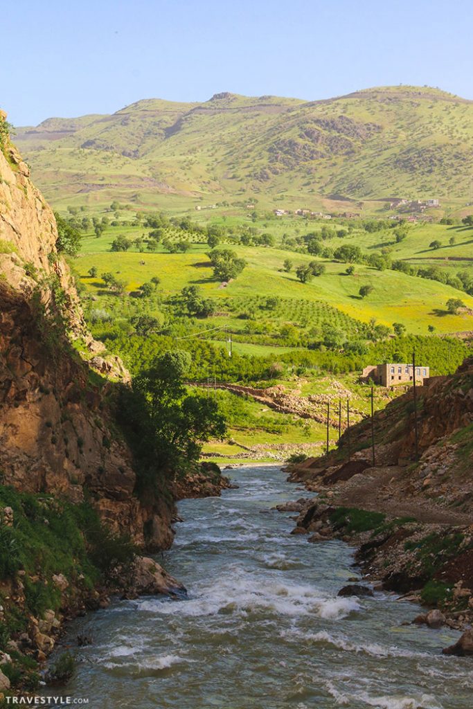 The stepped village of Palangan, Kordistan, Iran.