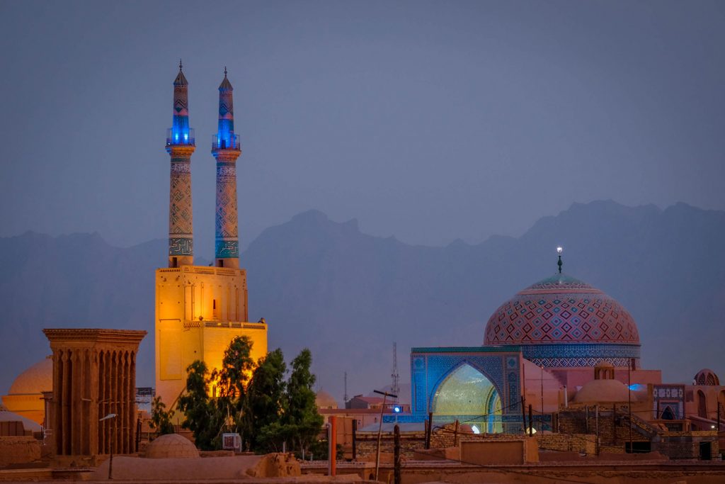 Jameh Mosque of Yazd at night | Yazd, Iran