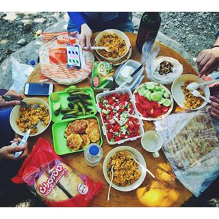  An Iranian picnic and Lubia Polo (rice with beans) are two non separable things.  